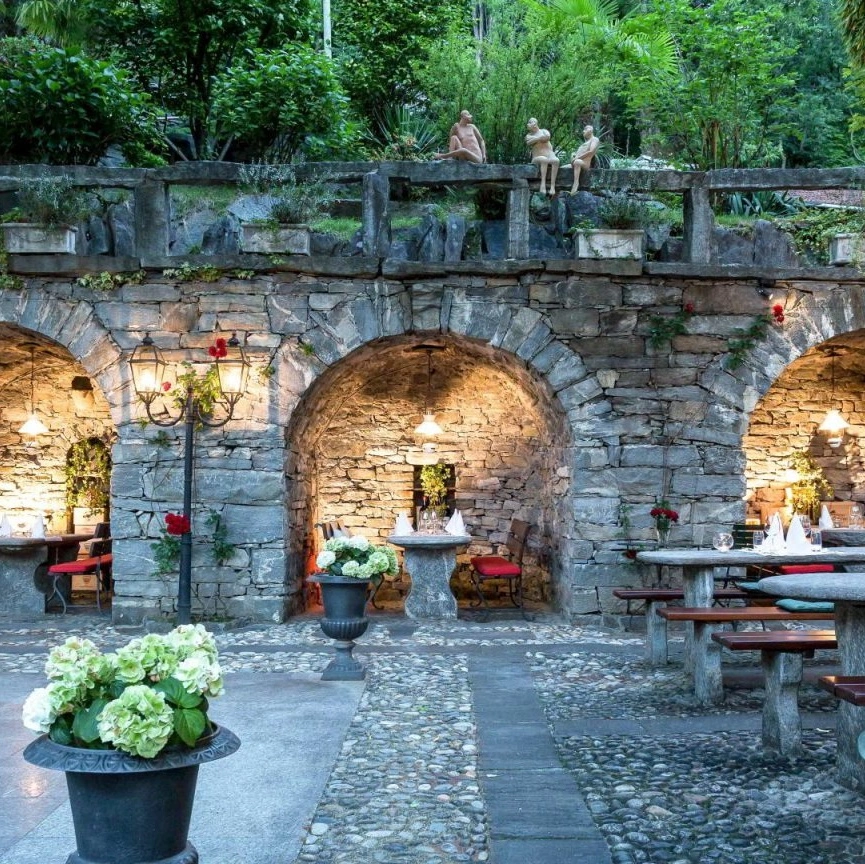 Il vecchio giardino del ristorante